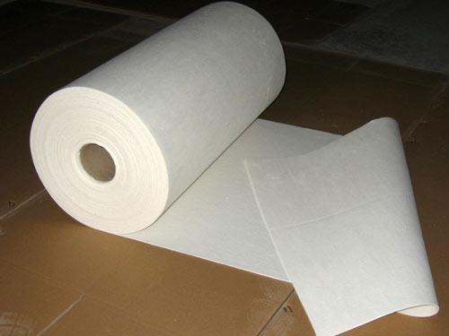 Alumina fiber paper for high-temperature thermal barriers