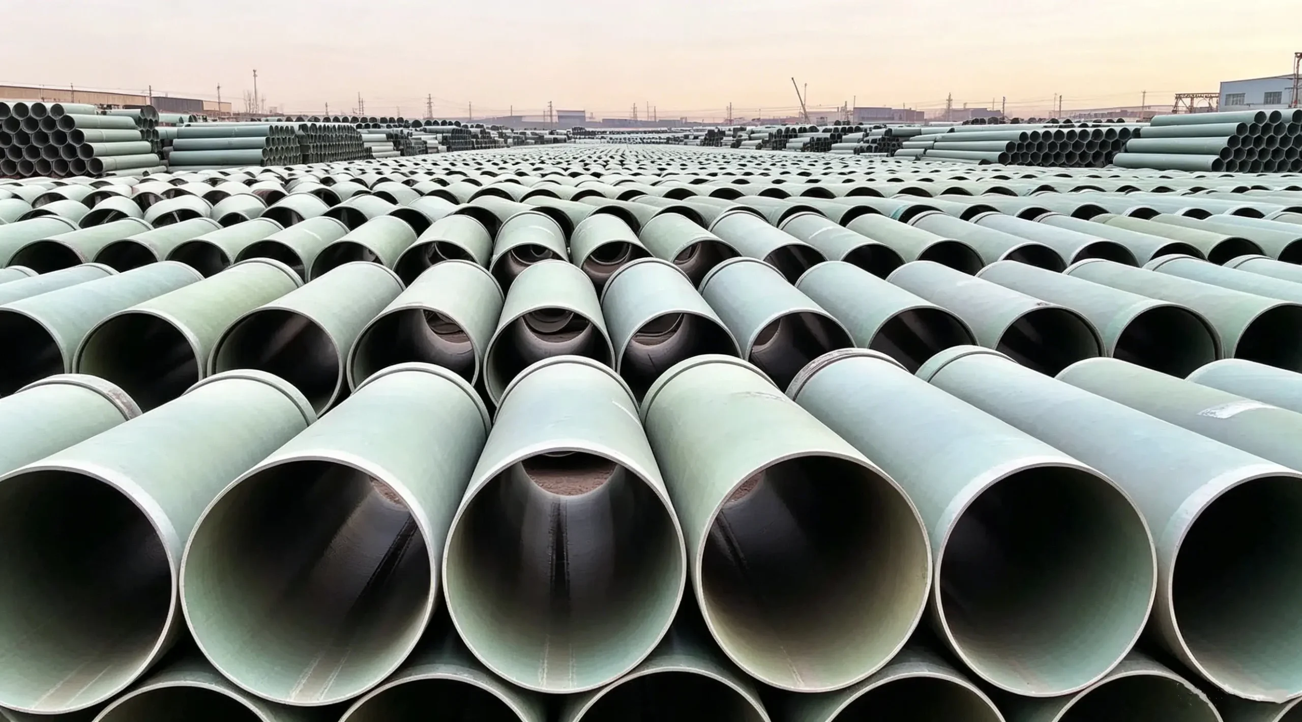 GRP pipe with fiberglass mat