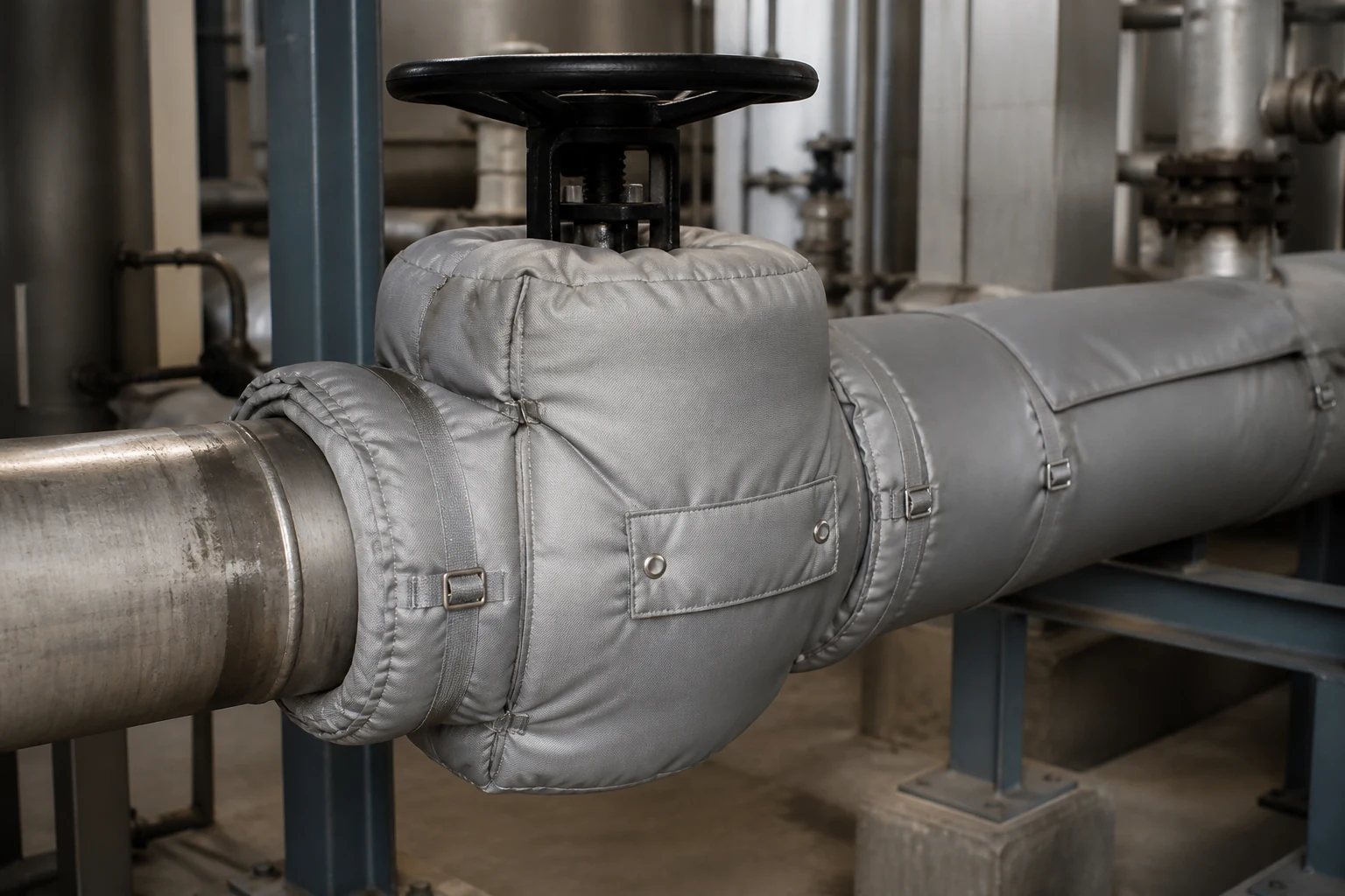 Industrial pipe and valve thermal insulation system