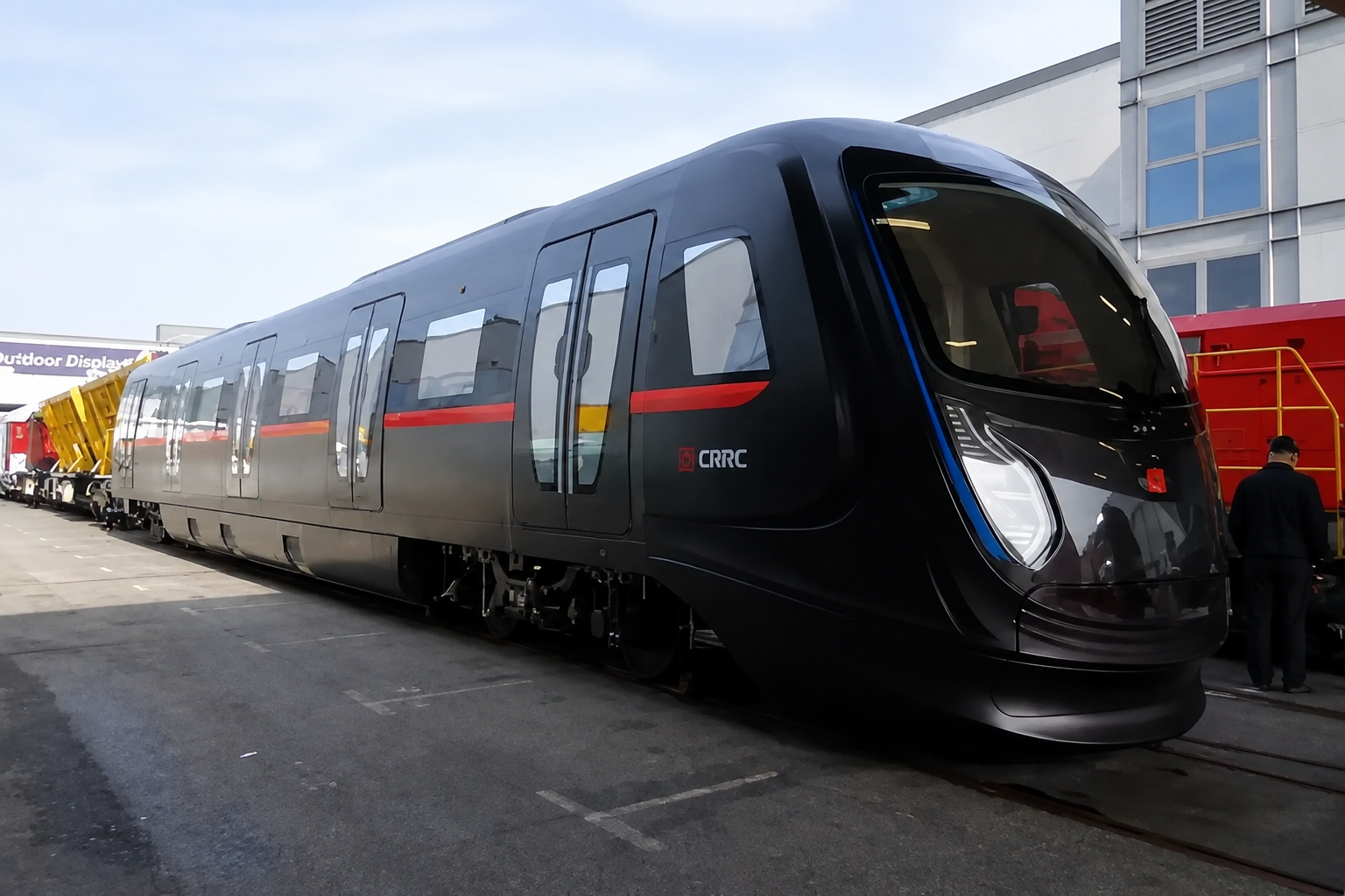 Carbon fiber composite metro train for lightweight transportation
