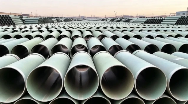 GRP pipe with fiberglass mat